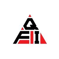 design del logo della lettera triangolare qfi con forma triangolare. qfi triangolo logo design monogramma. modello di logo vettoriale triangolo qfi con colore rosso. logo triangolare qfi logo semplice, elegante e lussuoso.