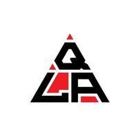 design del logo della lettera triangolare qla con forma triangolare. qla triangolo logo design monogramma. modello di logo vettoriale triangolo qla con colore rosso. qla logo triangolare logo semplice, elegante e lussuoso.