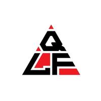 design del logo della lettera triangolare qlf con forma triangolare. qlf triangolo logo design monogramma. modello di logo vettoriale triangolo qlf con colore rosso. qlf logo triangolare logo semplice, elegante e lussuoso.