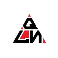 design del logo della lettera triangolare qln con forma triangolare. qln triangolo logo design monogramma. modello di logo vettoriale triangolo qln con colore rosso. qln logo triangolare logo semplice, elegante e lussuoso.
