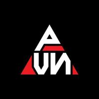 design del logo della lettera triangolare pvn con forma triangolare. monogramma di design con logo triangolo pvn. modello di logo vettoriale triangolo pvn con colore rosso. logo triangolare pvn logo semplice, elegante e lussuoso.