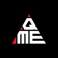 design del logo della lettera triangolare qme con forma triangolare. qme triangolo logo design monogramma. modello di logo vettoriale triangolo qme con colore rosso. logo triangolare qme logo semplice, elegante e lussuoso.
