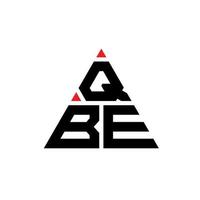 design del logo della lettera triangolare qbe con forma triangolare. qbe triangolo logo design monogramma. modello di logo vettoriale triangolo qbe con colore rosso. logo triangolare qbe logo semplice, elegante e lussuoso.
