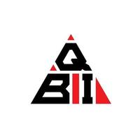 design del logo della lettera triangolare qbi con forma triangolare. monogramma del design del logo del triangolo qbi. modello di logo vettoriale triangolo qbi con colore rosso. logo triangolare qbi logo semplice, elegante e lussuoso.