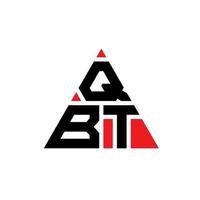 design del logo della lettera triangolare qbt con forma triangolare. monogramma di design del logo del triangolo qbt. modello di logo vettoriale triangolo qbt con colore rosso. logo triangolare qbt logo semplice, elegante e lussuoso.