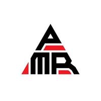 design del logo della lettera triangolare pmr con forma triangolare. monogramma design logo triangolo pmr. modello logo pmr triangolo vettoriale con colore rosso. logo triangolare pmr logo semplice, elegante e lussuoso.