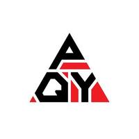 design del logo della lettera triangolare pqy con forma triangolare. monogramma di design del logo del triangolo pqy. modello di logo vettoriale triangolo pqy con colore rosso. pqy logo triangolare logo semplice, elegante e lussuoso.