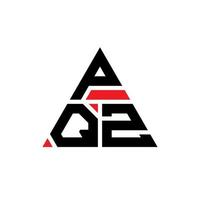 design del logo della lettera triangolare pqz con forma triangolare. monogramma di design del logo del triangolo pqz. modello di logo vettoriale triangolo pqz con colore rosso. pqz logo triangolare logo semplice, elegante e lussuoso.