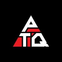 design del logo della lettera del triangolo ptq con forma triangolare. ptq triangolo logo design monogramma. modello di logo vettoriale triangolo ptq con colore rosso. logo triangolare ptq logo semplice, elegante e lussuoso.