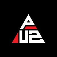 design del logo della lettera del triangolo del puz con forma triangolare. monogramma di design con logo triangolo puz. modello di logo vettoriale triangolo puz con colore rosso. logo triangolare puz logo semplice, elegante e lussuoso.