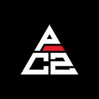 design del logo della lettera triangolo pcz con forma triangolare. monogramma di design con logo triangolo pcz. modello di logo vettoriale triangolo pcz con colore rosso. logo triangolare pcz logo semplice, elegante e lussuoso.