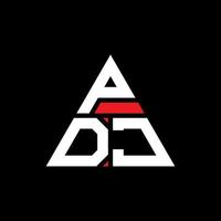 design del logo della lettera del triangolo pdj con forma triangolare. monogramma di design del logo del triangolo pdj. modello di logo vettoriale triangolo pdj con colore rosso. pdj logo triangolare logo semplice, elegante e lussuoso.