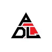 design del logo della lettera triangolare pdl con forma triangolare. monogramma di design del logo del triangolo pdl. modello di logo vettoriale triangolo pdl con colore rosso. pdl logo triangolare logo semplice, elegante e lussuoso.