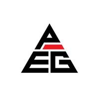design del logo della lettera del triangolo del piolo con forma triangolare. monogramma del design del logo del triangolo del piolo. modello di logo vettoriale triangolo peg con colore rosso. peg logo triangolare logo semplice, elegante e lussuoso.