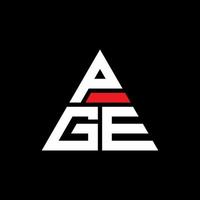 design del logo della lettera triangolare pge con forma triangolare. monogramma di progettazione del logo del triangolo pge. modello di logo vettoriale triangolo pge con colore rosso. pge logo triangolare logo semplice, elegante e lussuoso.