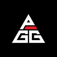 design del logo della lettera triangolare pgg con forma triangolare. monogramma di progettazione logo triangolo pgg. modello di logo vettoriale triangolo pgg con colore rosso. pgg logo triangolare logo semplice, elegante e lussuoso.