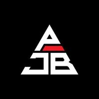design del logo della lettera triangolare pjb con forma triangolare. monogramma di design del logo del triangolo pjb. modello di logo vettoriale triangolo pjb con colore rosso. pjb logo triangolare logo semplice, elegante e lussuoso.