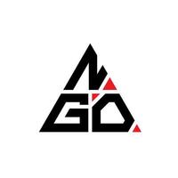 design del logo della lettera del triangolo ngo con forma triangolare. monogramma del design del logo del triangolo ngo. modello di logo vettoriale triangolo ngo con colore rosso. logo triangolare ngo logo semplice, elegante e lussuoso.