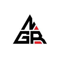 design del logo della lettera del triangolo ngr con forma triangolare. monogramma di design del logo del triangolo ngr. modello di logo vettoriale triangolo ngr con colore rosso. ngr logo triangolare logo semplice, elegante e lussuoso.