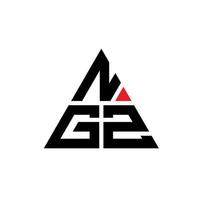 design del logo della lettera del triangolo ngz con forma triangolare. monogramma di design del logo del triangolo ngz. modello di logo vettoriale triangolo ngz con colore rosso. logo triangolare ngz logo semplice, elegante e lussuoso.
