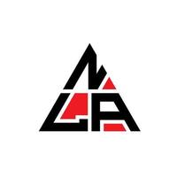design del logo della lettera triangolare nla con forma triangolare. monogramma di design del logo del triangolo nla. modello di logo vettoriale triangolo nla con colore rosso. logo triangolare nla logo semplice, elegante e lussuoso.