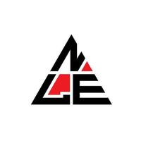 design del logo della lettera triangolare nle con forma triangolare. nle triangolo logo design monogramma. modello di logo vettoriale triangolo nle con colore rosso. nle logo triangolare logo semplice, elegante e lussuoso.