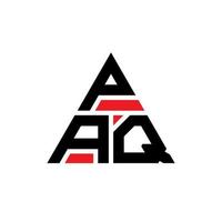 design del logo della lettera del triangolo paq con forma triangolare. monogramma di design del logo del triangolo paq. modello di logo vettoriale triangolo paq con colore rosso. paq logo triangolare logo semplice, elegante e lussuoso.