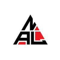 design del logo della lettera triangolare finale con forma triangolare. monogramma di design del logo del triangolo nale. modello di logo vettoriale triangolo nale con colore rosso. logo triangolare nale logo semplice, elegante e lussuoso.