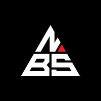 design del logo della lettera triangolare nbs con forma triangolare. monogramma di design del logo del triangolo nbs. modello di logo vettoriale triangolo nbs con colore rosso. logo triangolare nbs logo semplice, elegante e lussuoso.