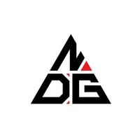 ndg triangolo lettera logo design con forma triangolare. ndg triangolo logo design monogramma. modello di logo vettoriale triangolo ndg con colore rosso. logo triangolare ndg logo semplice, elegante e lussuoso.