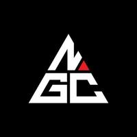 design del logo della lettera del triangolo ngc con forma triangolare. monogramma di design del logo del triangolo ngc. modello di logo vettoriale triangolo ngc con colore rosso. logo triangolare ngc logo semplice, elegante e lussuoso.