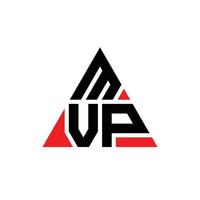 design del logo della lettera del triangolo mvp con forma triangolare. monogramma di design del logo del triangolo mvp. modello di logo vettoriale triangolo mvp con colore rosso. logo triangolare mvp logo semplice, elegante e lussuoso.
