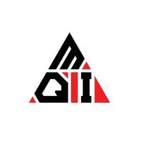 design del logo della lettera triangolo mqi con forma triangolare. monogramma di design del logo del triangolo mqi. modello di logo vettoriale triangolo mqi con colore rosso. logo triangolare mqi logo semplice, elegante e lussuoso.