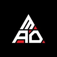 design del logo della lettera triangolo mao con forma triangolare. monogramma di design del logo del triangolo mao. modello di logo vettoriale triangolo mao con colore rosso. logo triangolare mao logo semplice, elegante e lussuoso.
