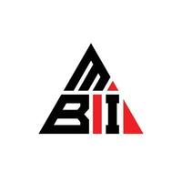 design del logo della lettera triangolare mbi con forma triangolare. monogramma di design del logo del triangolo mbi. modello di logo vettoriale triangolo mbi con colore rosso. logo triangolare mbi logo semplice, elegante e lussuoso.