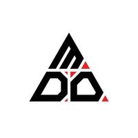 design del logo della lettera del triangolo mdo con forma triangolare. monogramma di design del logo del triangolo mdo. modello di logo vettoriale triangolo mdo con colore rosso. logo triangolare mdo logo semplice, elegante e lussuoso.