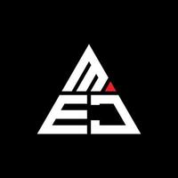 mej triangolo lettera logo design con forma triangolare. mej triangolo logo design monogramma. modello di logo vettoriale triangolo mej con colore rosso. mej logo triangolare logo semplice, elegante e lussuoso.