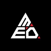 meo triangolo lettera logo design con forma triangolare. meo triangolo logo design monogramma. modello di logo vettoriale triangolo meo con colore rosso. meo logo triangolare logo semplice, elegante e lussuoso.