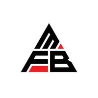 design del logo della lettera del triangolo mfb con forma triangolare. monogramma di design del logo del triangolo mfb. modello di logo vettoriale triangolo mfb con colore rosso. logo triangolare mfb logo semplice, elegante e lussuoso.