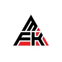 mfk triangolo logo lettera design con forma triangolare. Monogramma di design del logo del triangolo mfk. modello di logo vettoriale triangolo mfk con colore rosso. logo triangolare mfk logo semplice, elegante e lussuoso.