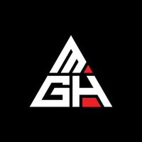mgh triangolo lettera logo design con forma triangolare. MGH triangolo logo design monogramma. modello di logo vettoriale triangolo mgh con colore rosso. logo triangolare mgh logo semplice, elegante e lussuoso.