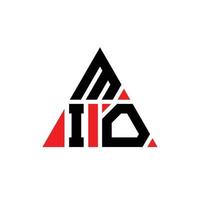 mio triangolo logo design lettera con forma triangolare. monogramma mio triangolo logo design. mio triangolo logo modello vettoriale con colore rosso. mio logo triangolare logo semplice, elegante e lussuoso.