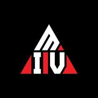miv triangolo lettera logo design con forma triangolare. monogramma miv triangolo logo design. modello di logo vettoriale triangolo miv con colore rosso. miv logo triangolare logo semplice, elegante e lussuoso.