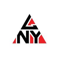 lny triangolo logo design lettera con forma triangolare. Monogramma di design del logo a triangolo lny. modello di logo vettoriale triangolo lny con colore rosso. lny logo triangolare logo semplice, elegante e lussuoso.