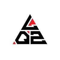 design del logo della lettera del triangolo lqz con forma triangolare. lqz triangolo logo design monogramma. modello di logo vettoriale triangolo lqz con colore rosso. lqz logo triangolare logo semplice, elegante e lussuoso.
