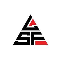 logo della lettera triangolare lsf con forma triangolare. Monogramma di design del logo del triangolo lsf. Modello di logo vettoriale triangolo lsf con colore rosso. logo triangolare lsf logo semplice, elegante e lussuoso.