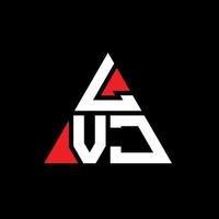 lvj triangolo lettera logo design con forma triangolare. lvj triangolo logo design monogramma. modello di logo vettoriale triangolo lvj con colore rosso. logo triangolare lvj logo semplice, elegante e lussuoso.