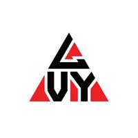 design del logo della lettera triangolo lvy con forma triangolare. monogramma di progettazione del logo del triangolo di lvy. modello di logo vettoriale triangolo lvy con colore rosso. logo triangolare lvy logo semplice, elegante e lussuoso.