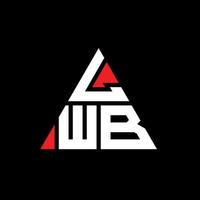 logo della lettera triangolare lwb con forma triangolare. lwb triangolo logo design monogramma. modello di logo vettoriale triangolo lwb con colore rosso. logo triangolare lwb logo semplice, elegante e lussuoso.