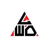 lwo triangolo logo design lettera con forma triangolare. monogramma di design del logo a due triangoli. modello di logo vettoriale triangolo lwo con colore rosso. lwo logo triangolare logo semplice, elegante e lussuoso.